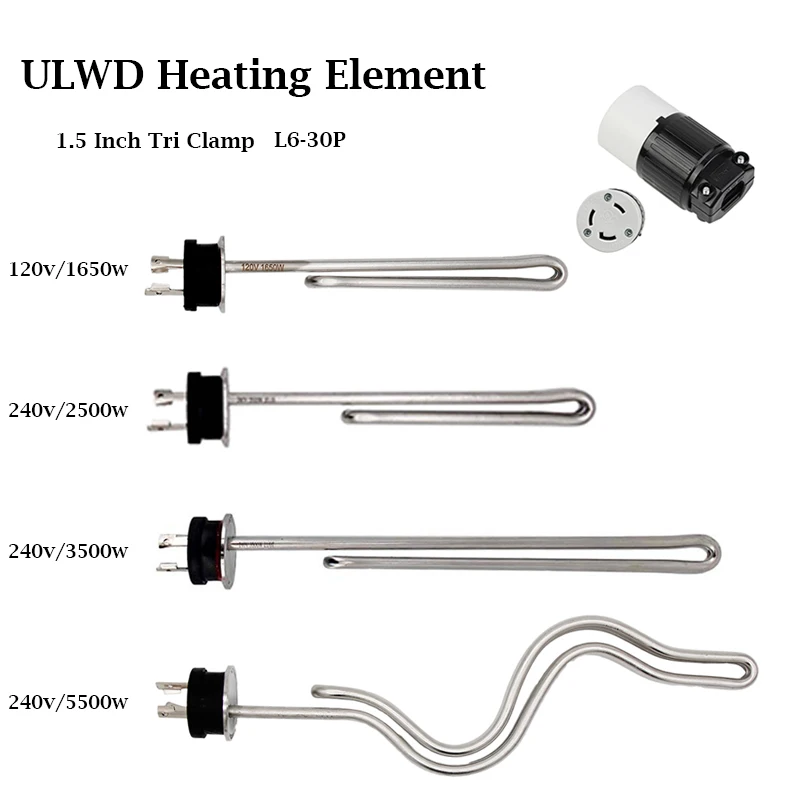 ULWD-elemento calefactor de ondulación plegable, abrazadera triple integrada de 1,5 