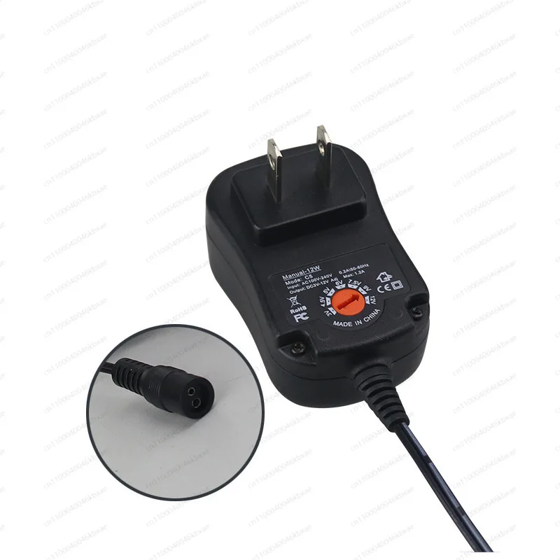 

British Standard Plug 3V-12V with USB Adjustable Voltage 30W Multi-function, Multi-purpose 6DC Head Adapter