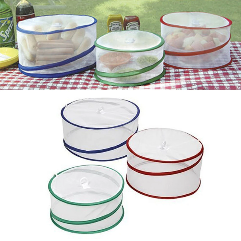 

3pcs Food Cover Mesh Net for Kitchen Supplies Lightweight Storage Travel Picnic Camping Dish Cover Gadgets