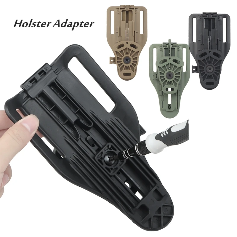 

Tactical Gun Holster Adapter Base Kydex Pistol Paddle Hunting Belt Waist Holster Platform Quick Release Holster Accessories