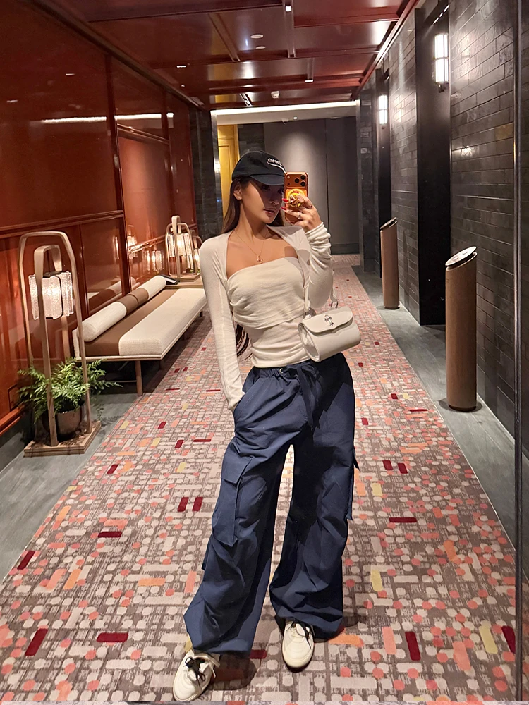 

Комплект из двух предметов Maru Maruco: вязаный костюм с встроенным фильтром, удобный для работы в атмосферных условиях, повседневный стиль, приталенный крой, длинный рукав