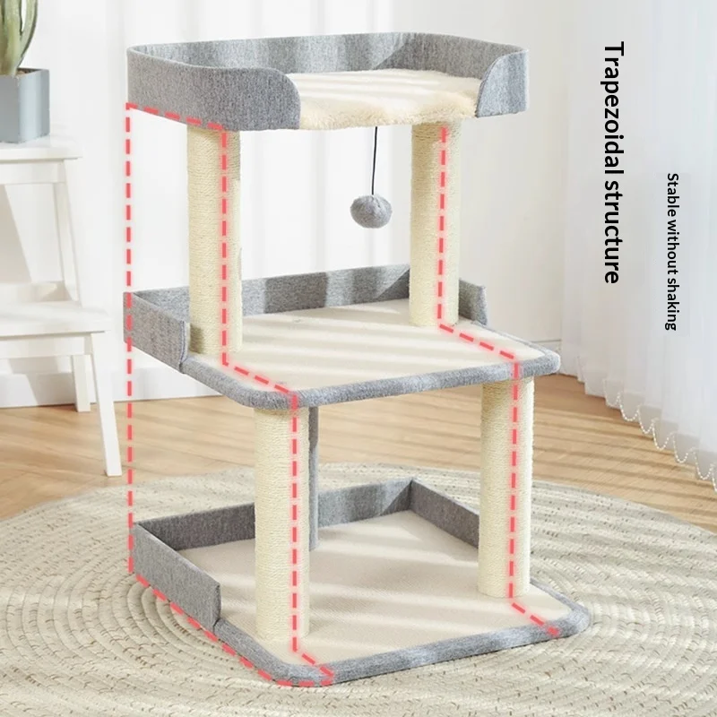 Árbol para gatos compacto con rascador de sisal y base antideslizante - imagen 4