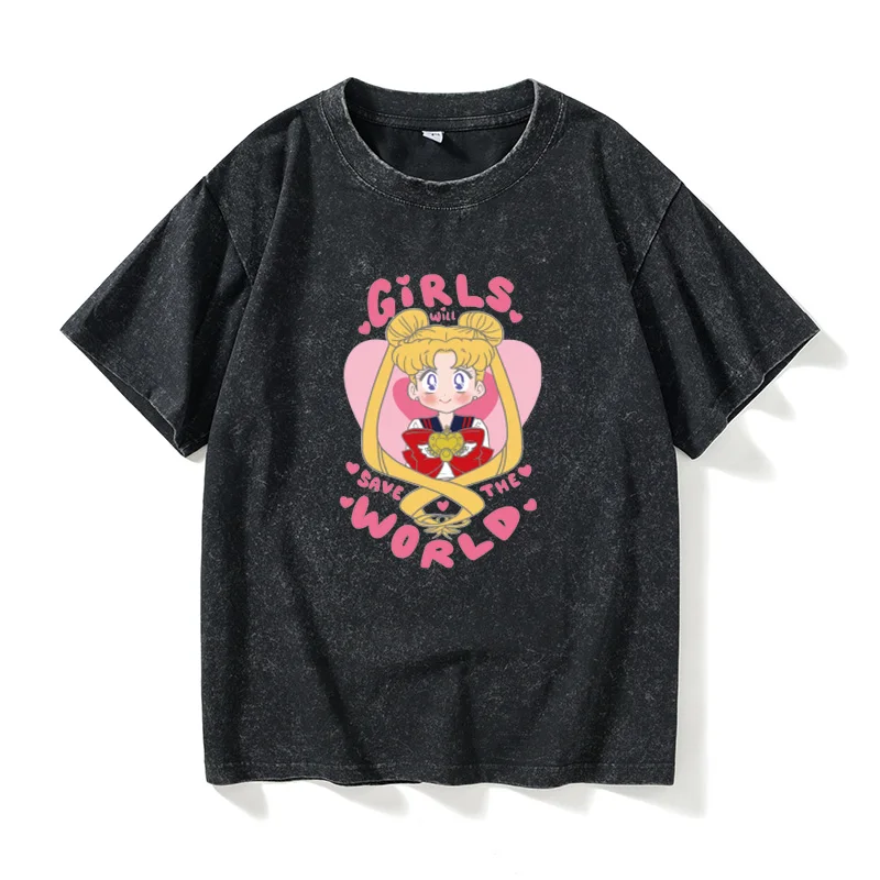 

Повседневная хлопковая футболка с круглым вырезом, свободного кроя, летняя, уличная, стильная, для мужчин, женщин и пар