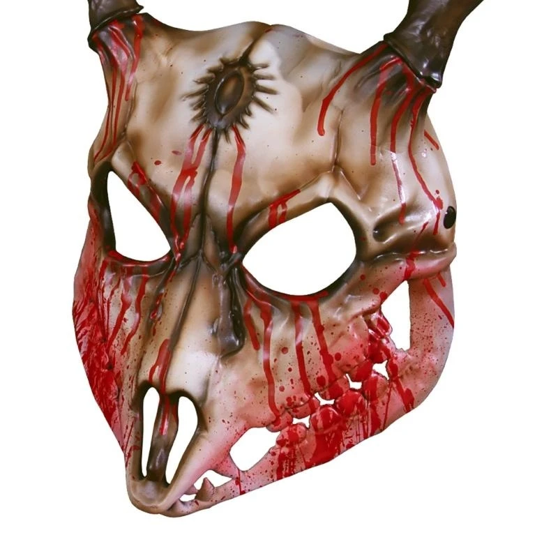 Маска с рогами, костюм на Хэллоуин, маска, маска оленя, маска с головой оленя, маскарадная маска, полнолицевая маска для вечеринки, карнавала