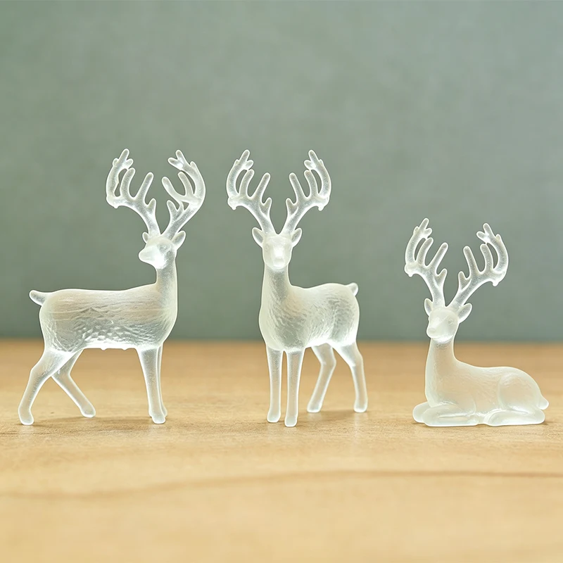 Micro Landscape Fairy Deer Figurine DIY Miniature Garden Decor Creative Craft Cute Mini Animal Statue Home Decoration