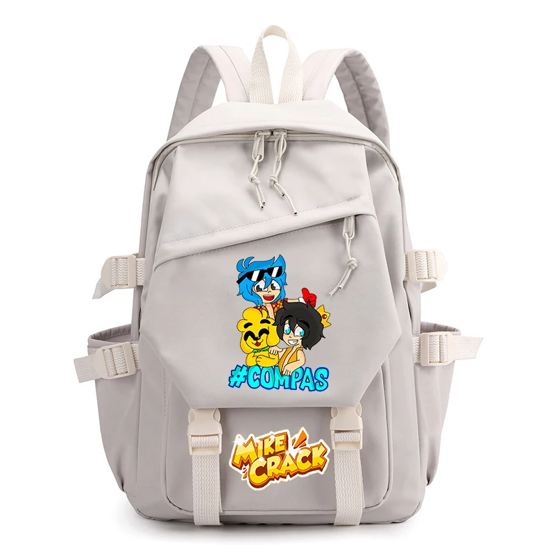 

Y2K Cartoon Mikecrack Printed School Backpack Student Boys Girls Travel Schoolbag Fashion Compadretes Teenager Laptop Backpack