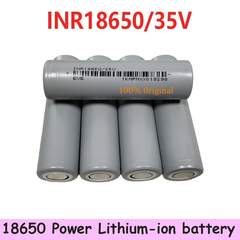 

100% Original 18650 3500mAh Power Battery INR18650/35V 3500mAh Li-ion 3.7v Rechargeable Battery 18650 Battery 1-50 Pieces