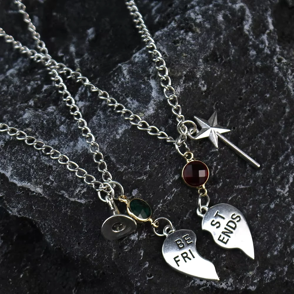 Wicked Musical Charm Necklaces Magic Wand Witch Hat Pendant Accessories Valentine's Day Jewelry Gifts for Couples