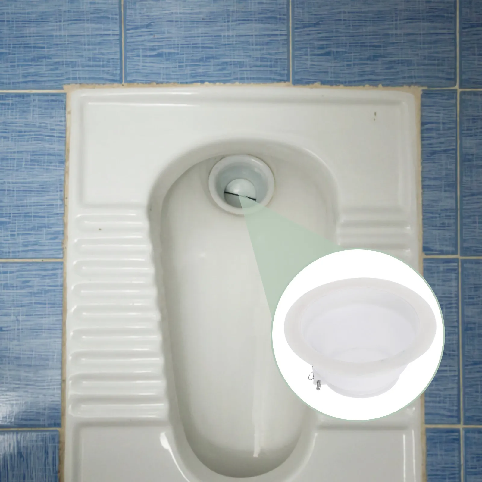 

2Pcs Bathroom Squat Toilet Anti-Odor Device Blocks Foul Smells Stops Clogs Quick DIY Installation for Home Office Public