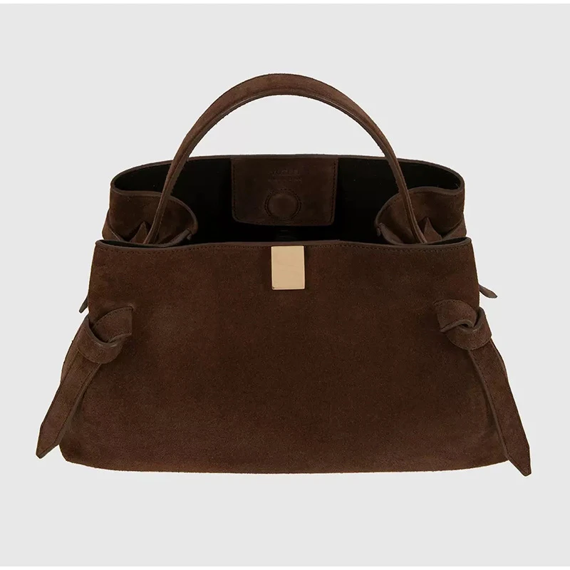 

Brand Faux Suede Handbag Long Shoulder Strap Bag Texture Frosted Crossbody Bag Women Hand-grabbing Wallet High-end Commuter Bag