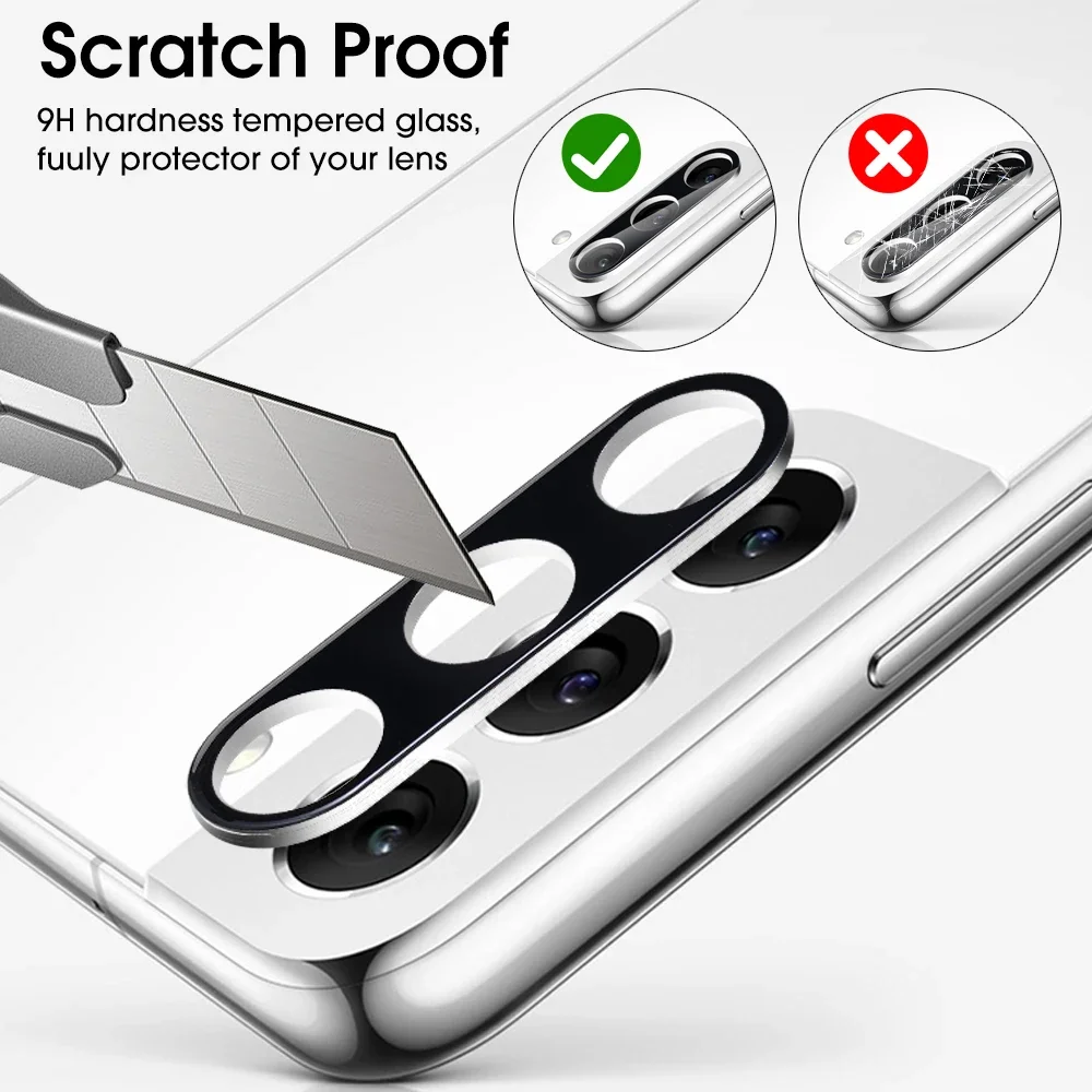 Black 3D Camera Protector For Samsung Galaxy S23 Ultra Plus HD Tempered Glass Lens Protective Film For S23Ultra S23+ Guard Film