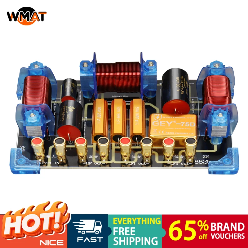 

8825 High Quality Treble protection 2Road Home Theater Stage Durable Metal Crossover Network Distortion-Free Home Theater System