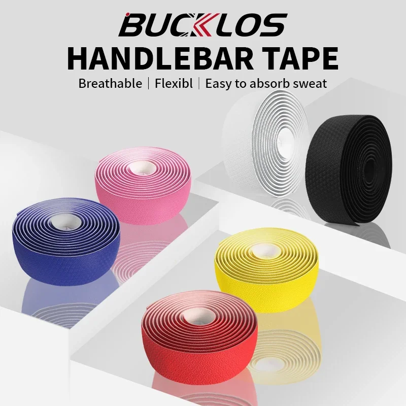 BUCKLOS Road Bike Bar Tape Bicycle Handlebar Tapes EVA/PU Soft Anti-Vibration Speed Cycling Wrap Tape Durable Drop Bar Strap