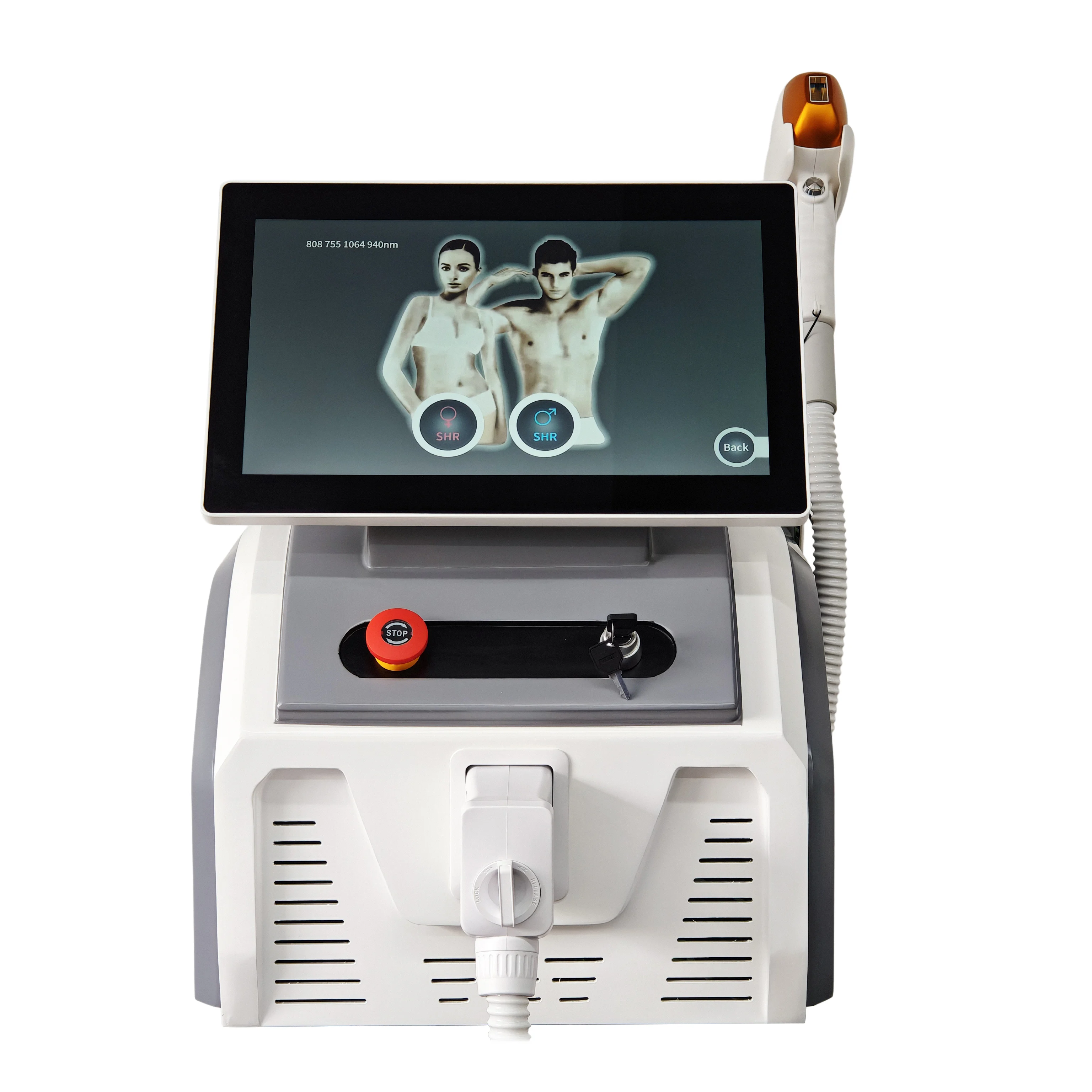 

4Wavelength Diode Laser Hair Removal Machine 755/808/940/1064NM Painless Face & Body Hair Removal Epilator with Cooling Head