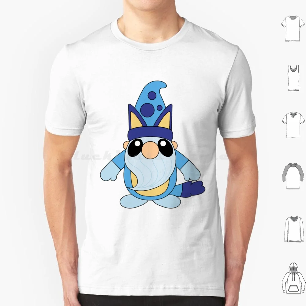 Gnome t camisa 6xl algodão legal t e bingo pai dos desenhos animados bandido heeler crianças austrália cão chilli heeler azul heeler pai