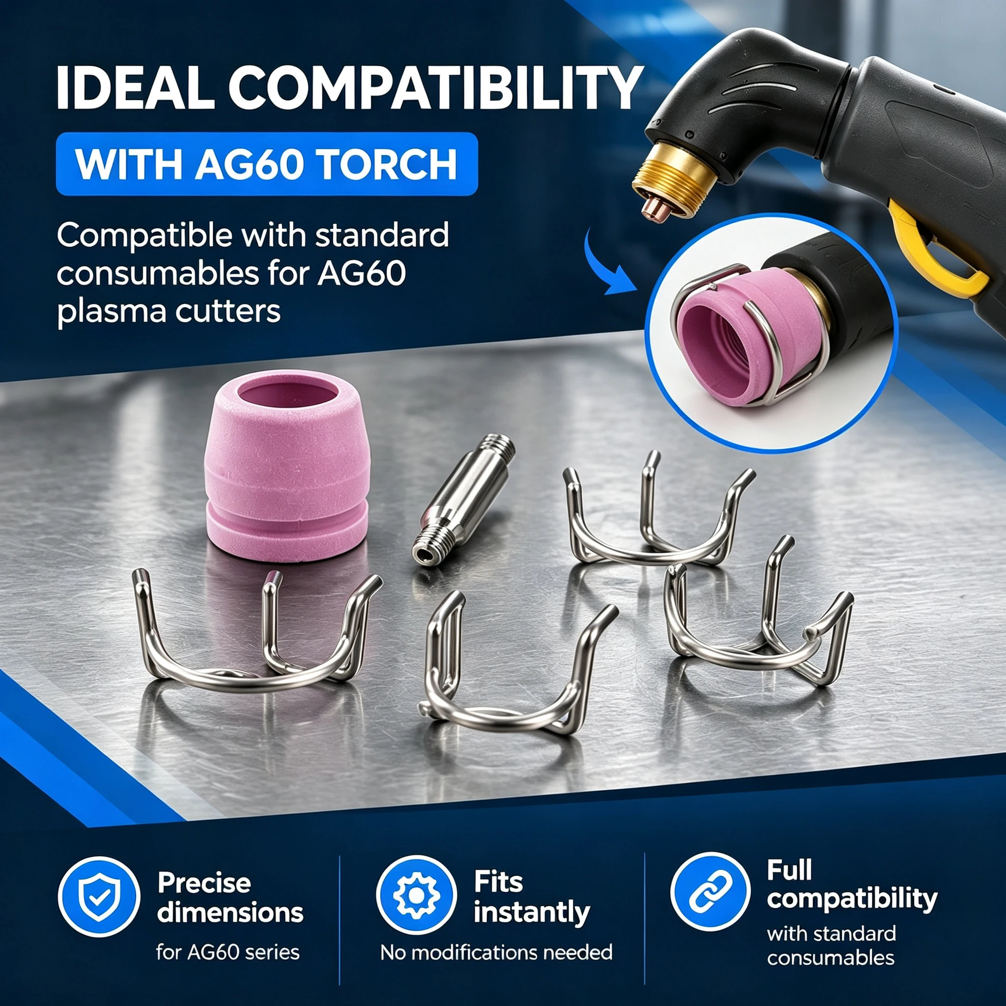 5PCS AG60 Plasma Cutting Torch Wire Stand Ring Guide Circle Plasma Cutter Accessories