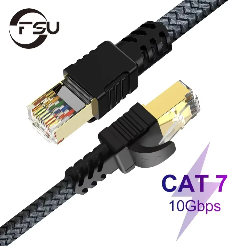 كابل إيثرنت Cat7 كابل Lan UTP RJ45 كابل تصحيح الشبكة 10 متر 15 متر لجهاز توجيه مودم الكمبيوتر PS