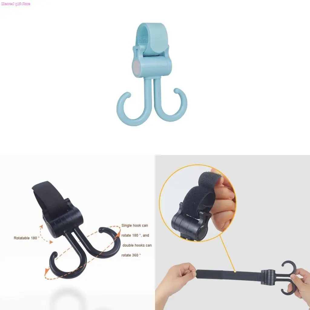 D0JC Double Stroller Hook Baby Stuff Organizers Groceries Purse Mommy Hook Stroller