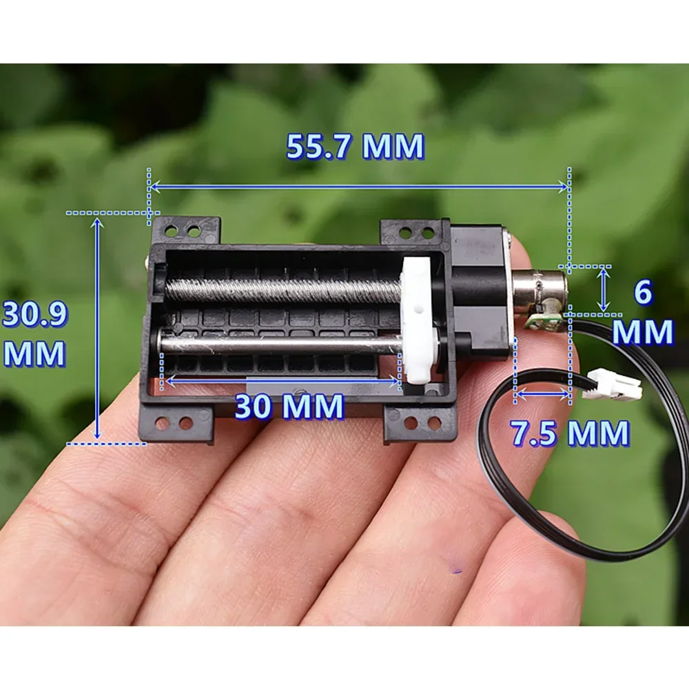 Mini 6mm Stepper Motor Stroke 30mm Slider Screw Stepper Motor 2-Phase 4-Wire Linear Actuator Micro Stepping Motor with Slider