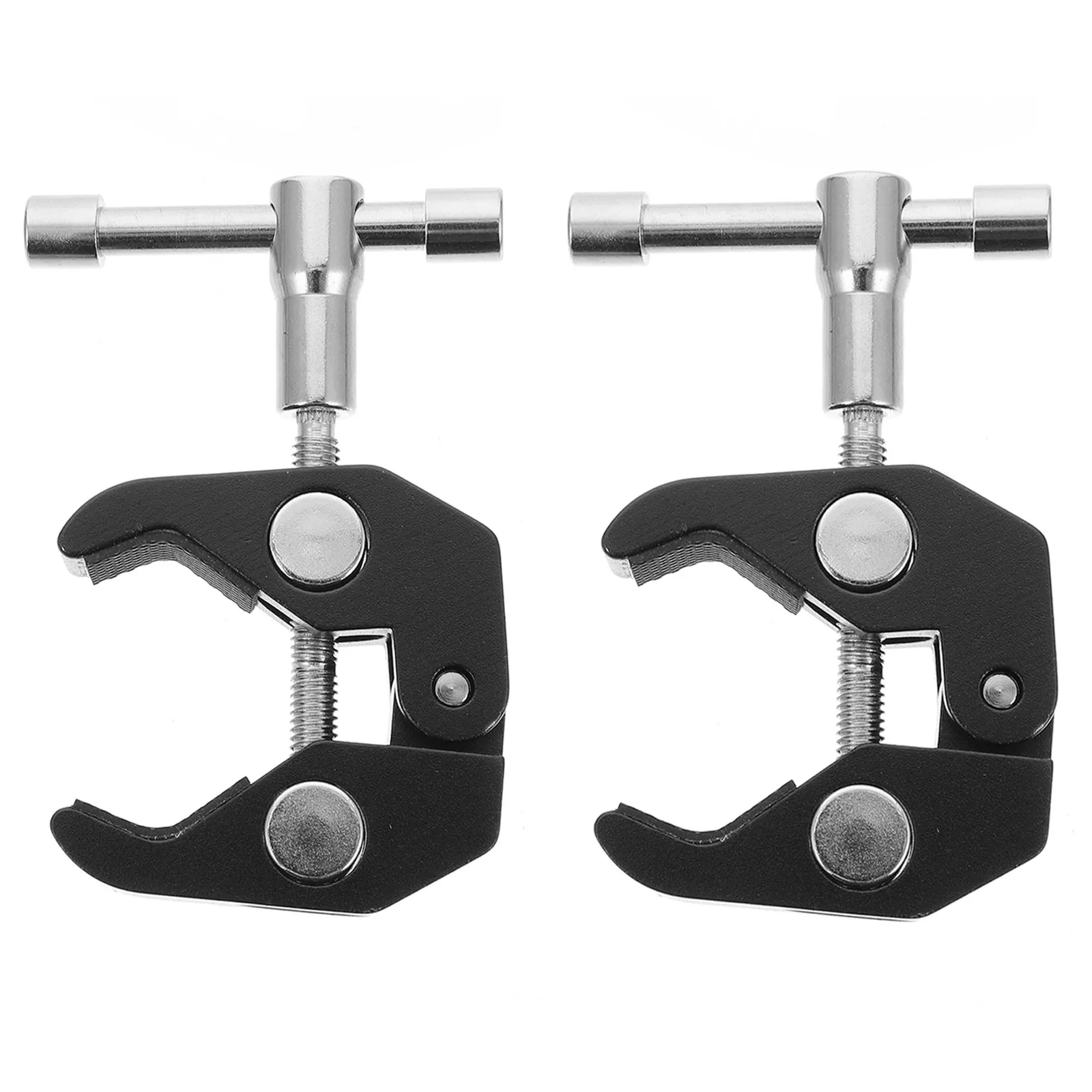 

2pcs Super All Metal Camera Clamp 1/4 Inch 3/8 Inch Thread Multi Functional Clamp For Lights Umbrellas Shelves Heavy