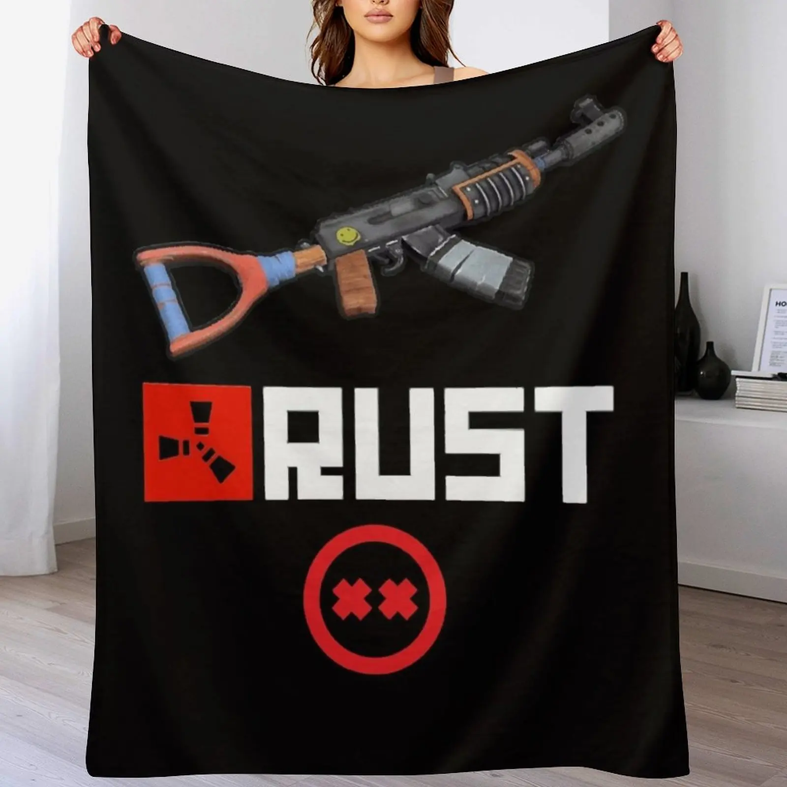 

Rust Game Merch Throw Blanket Blankets For Baby Cute Plaid Blankets