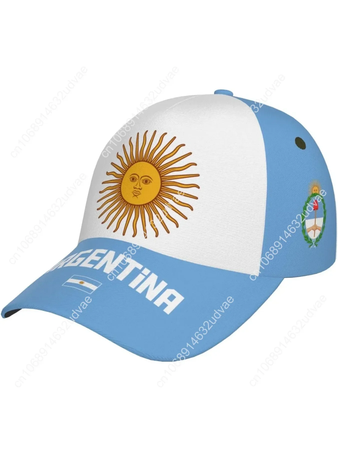 

Argentina Flag Argentinian Baseball Cap 3D Full Print Adult Unisex Adjustable Hat Soccer Patriotic Caps