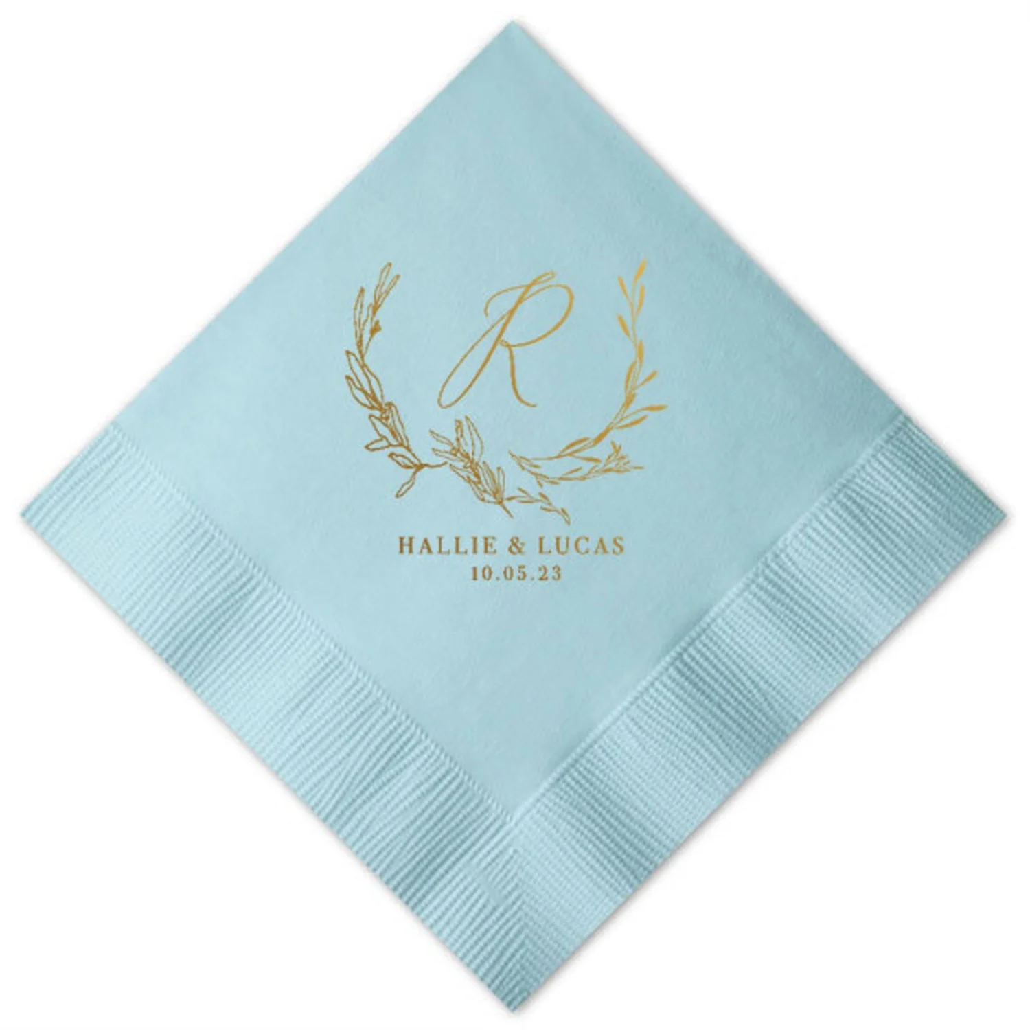 50pcs Wedding Cocktail Napkins Personalized Napkins Custom Rehearsal Dinner Napkins Monogram Luncheon Napkins Wedding Guest Towe