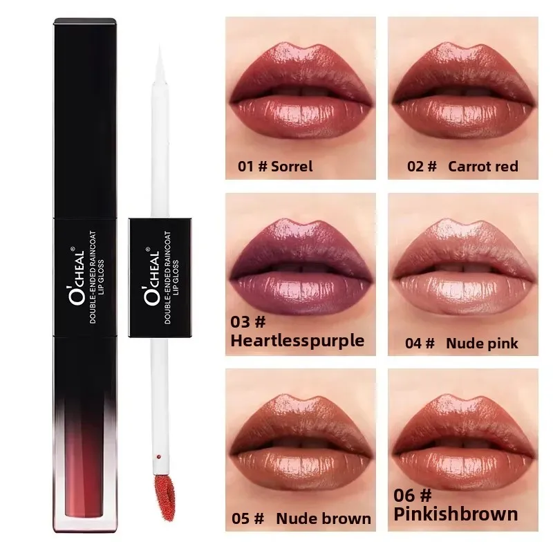 Fluwelen matte lipmodder spiegelafwerking lipglazuur en liplinerset voor langdurige lipmake-up in de groothandel