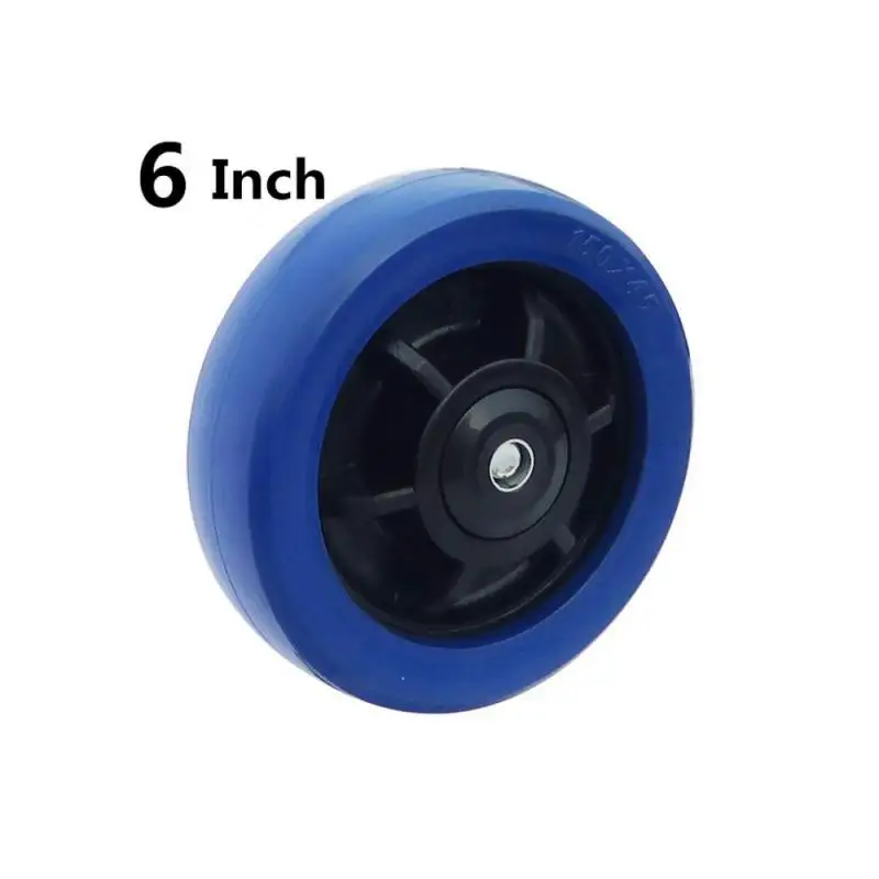 

1 Pc Packing 6 Inch Single Wheel Caster Heavy Duty Rubber Piece Wear Resistant Flat Driver Cart