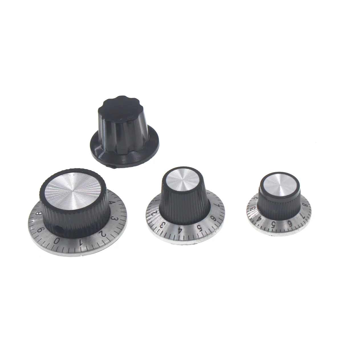 10PCS Speed regulating potentiometer Bakelite Knob Cap Scale C1 C2 C3 K-17 inner hole 6mm