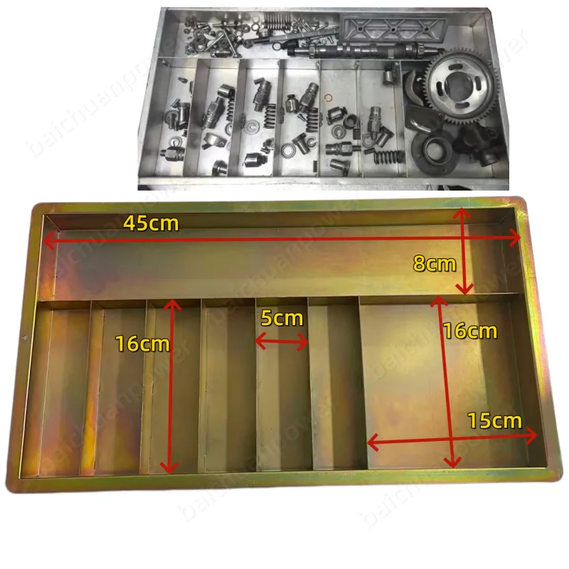

Large Pump Fuel Injector Parts Sorting Storage Placement Metal Box Maintenance Tools