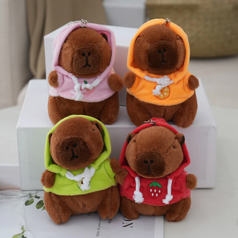 

Cute Cartoon Capybara Pendant Plush Toy Doll Bag Hanging Ornaments Cute Kapila Keychain Doll Car Pendant Desktop Doll Ornaments