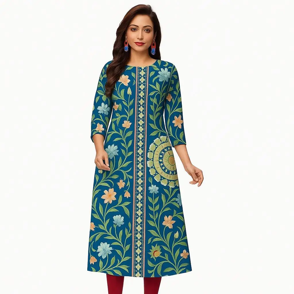 

Мусульманское женское модное удобное платье Kurtta 2026, прямое платье с разрезом по подолу, повседневное этническое Ближневосточное арабское платье