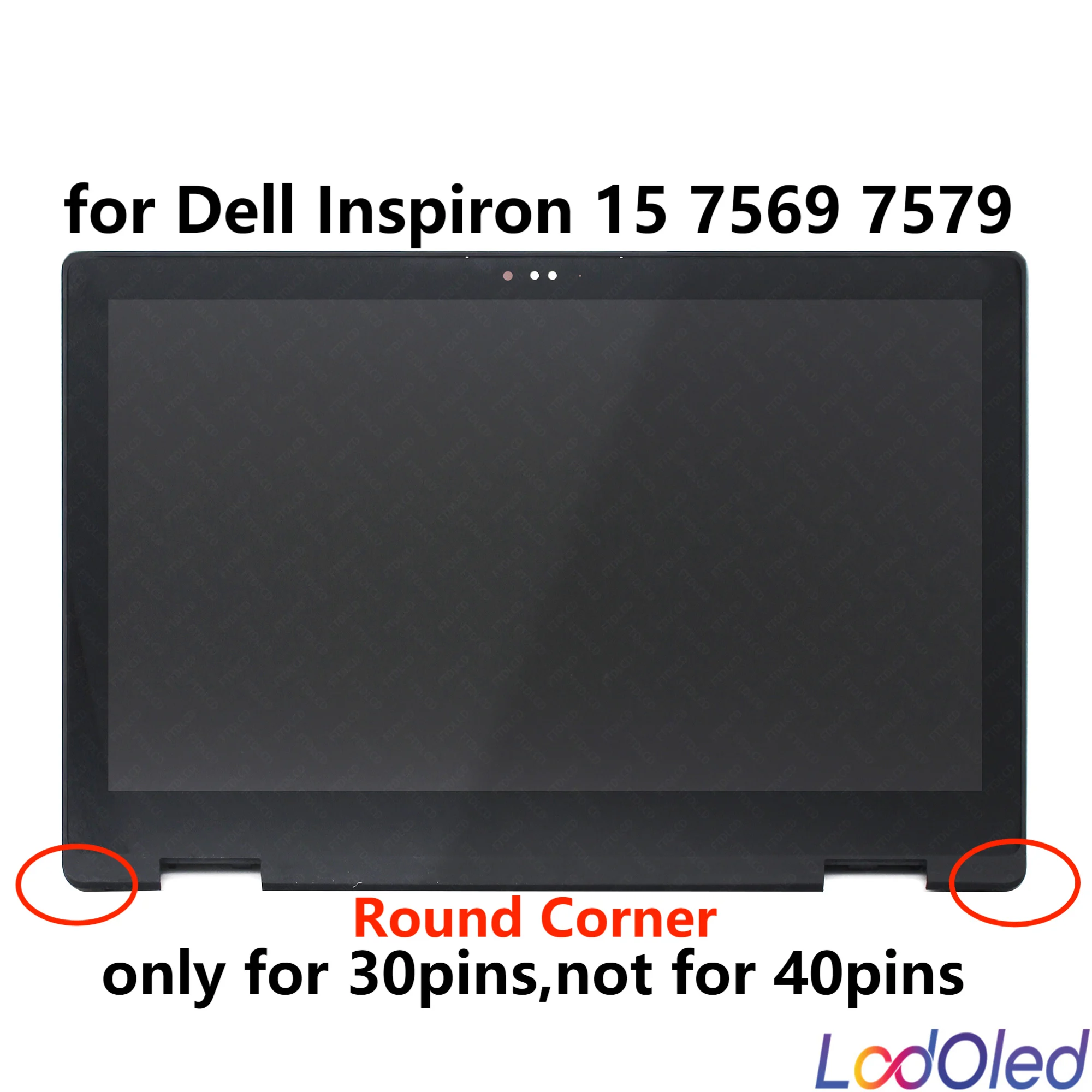 15.6‘’ FHD LED LCD Touch Screen Digitizer Display + Bezel for Dell Inspiron P58F P58F001 30Pin1920X1080 60hz