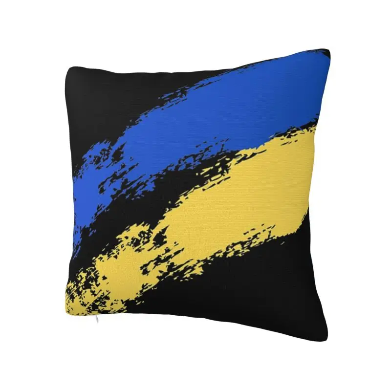 Luxury Ukrainian Flag Cushion Covers 45x45cm Soft Ukraine Patriotic Throw Pillow for Sofa Car Square Pillowcase Decoration