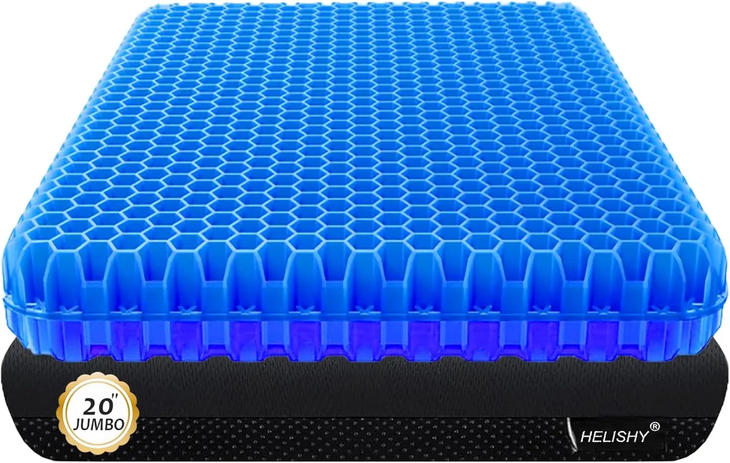 

Gel Seat Cushion for Long Sitting Pressure Relief, Jumbo Thick Cushion for Office Chair, Tailbone Pain Relief Sciatica Back