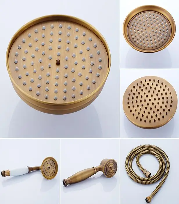 

Vidric Antique Bronze Shower Head Hand Shower Hand Shower Holder Copper Bathroom Antique bathroom accessories ELS2004