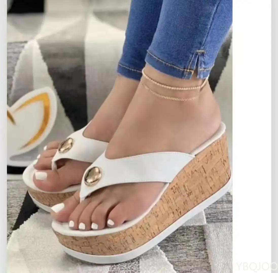 2022 Summer Women\'s Shoes Women Plus Size Beach Women Sandals Wedge Slippers Women Platform Sandals Zapatillas Muje