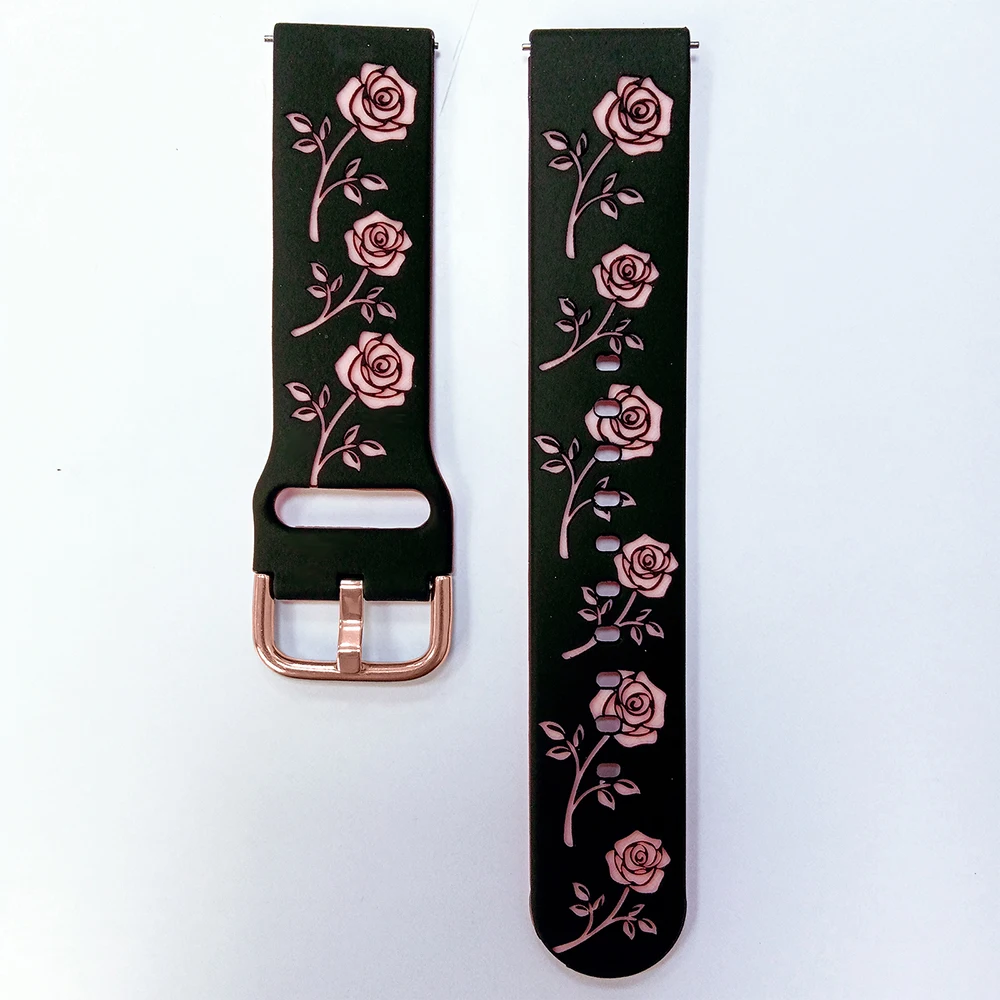 Новый силиконовый ремешок 20 мм для Samsung Galaxy Watch 42 мм, браслет Watch 4 5 6 7 Active 2 40 44 мм, классический браслет 42 мм 46 мм