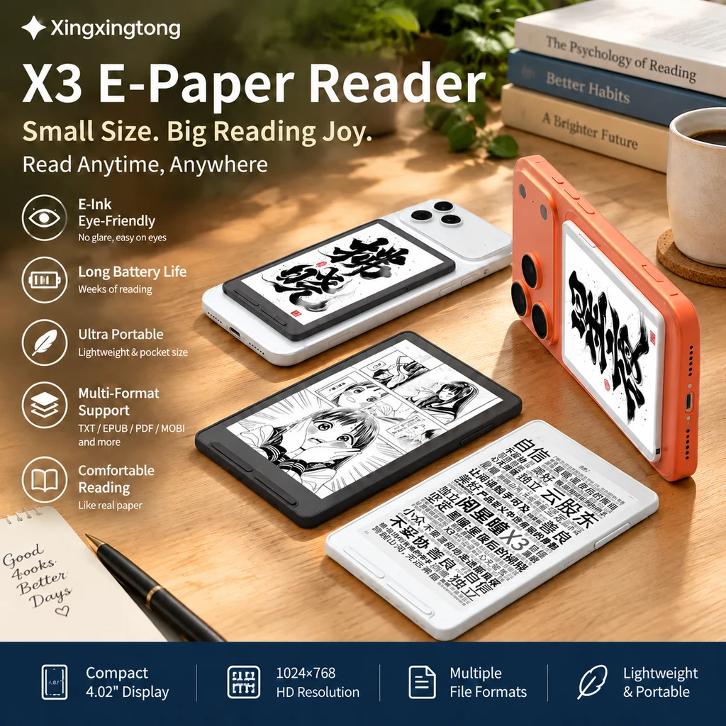 XTEINK X3 Ultra Light E Ink E Reader 3 7 Inch 259PPI 16GB 650Mah Magnetic Portable Reading Device For Outdoor Travel
