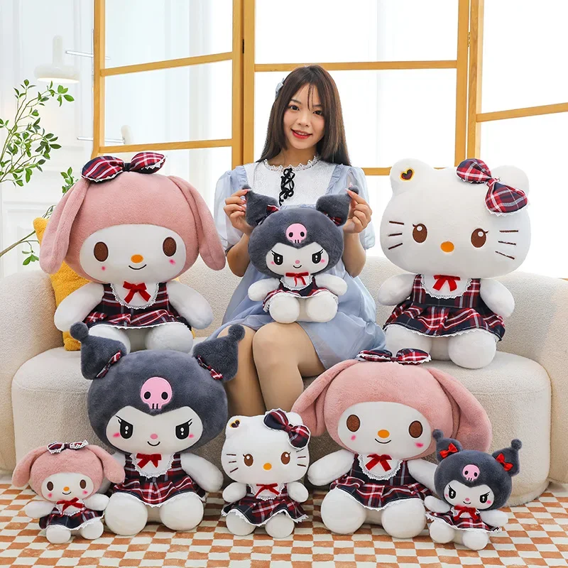 20ซม.Sanrio Kuromi KTแมวของเล่นตุ๊กตาหมอนการ์ตูนอะนิเมะชุดMy Melody Plushตุ๊กตาตกแต่งบ้านXmasของขวัญวันเกิดสําหรับหญิง