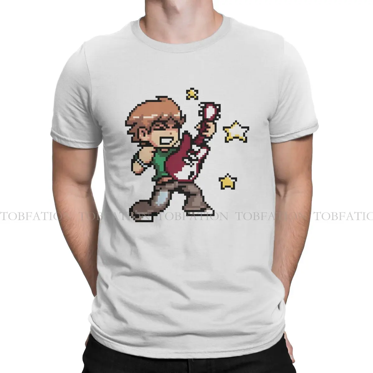 Scott Pilgrim Vs. The World Scott Sprite 100% Cotton T Shirt Vintage Gothic Men's Tee Shirt O-Neck Men Tops