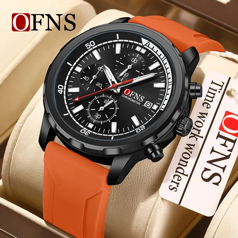 

Men's Multifunction Chronograph Watch 6 Hands Quartz Wristwatch Waterproof Luminous Sports Business Dress Watch for Men