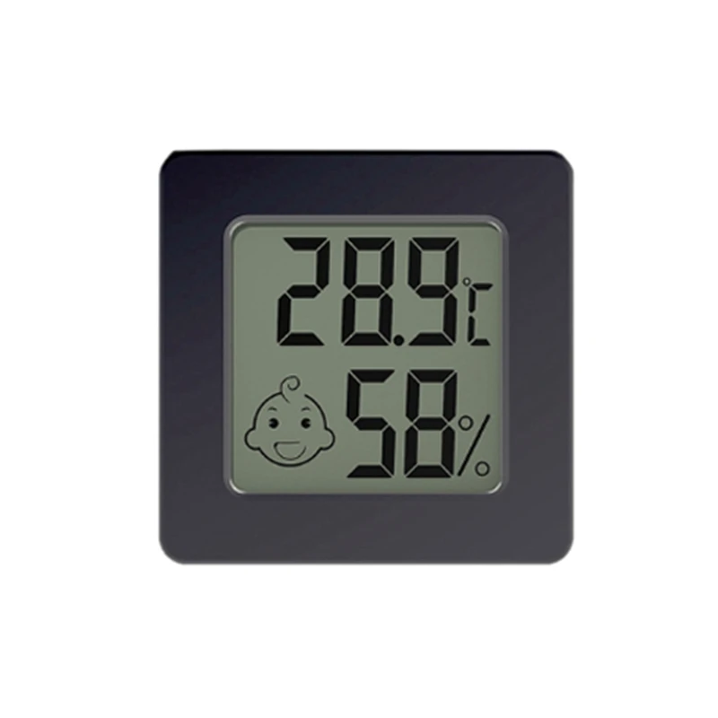 Mini LCD Digital Thermometer Hygrometer Temperature Meter Humidity Sensor Weather Station Button Set With Battery