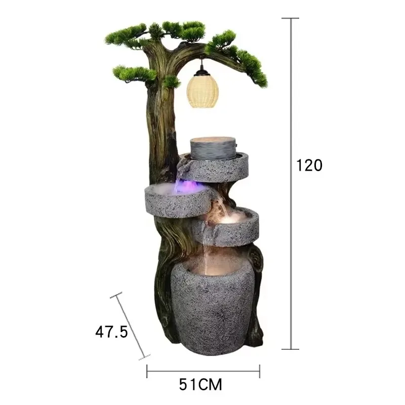 BJ-13  Chinese rockery fountain living room balcony landscape courtyard garden floor decoration water feature ornament