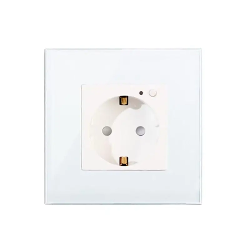

AED2-Electrical Plug Socket Wall Power Outlet Panel 16A European Round Hole Power Outlet Power Smart Socket EU Plug