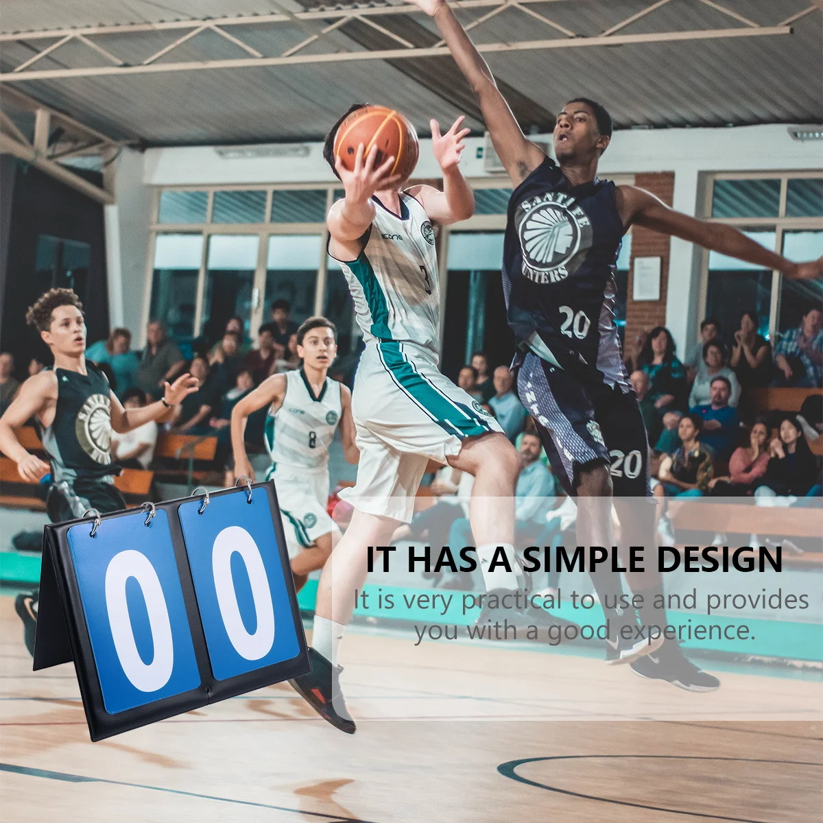 

2 Digits Basketball Scoreboard Flip Chart Double Side Score Flipper for Sports Match Table Tennis Badminton Volleyball