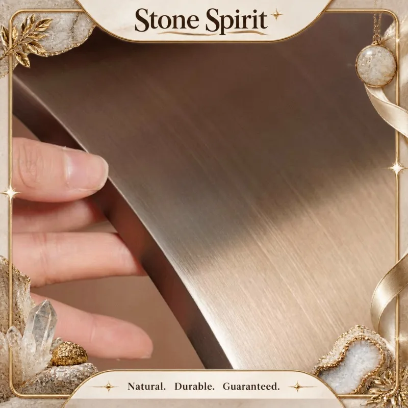 【Natural】Creative Luxury Marble Side Table, Stainless Steel Frame Corner Table for Villa, Showroom & Modern Living Room