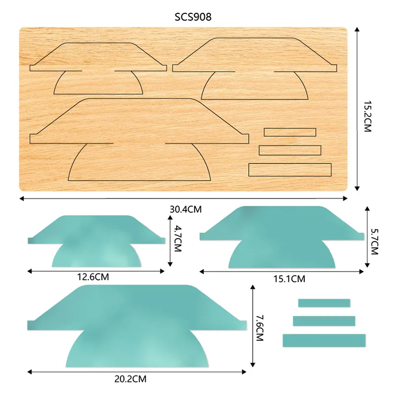 Wooden Bowknot Cutting Knife Die, Used with the Machine, SCS908