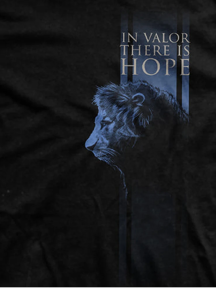 In Valor There Is Hope. The Thin Blue Line Police Gift T-Shirt. Premium Cotton Short Sleeve O-Neck Mens T Shirt New S-3XL